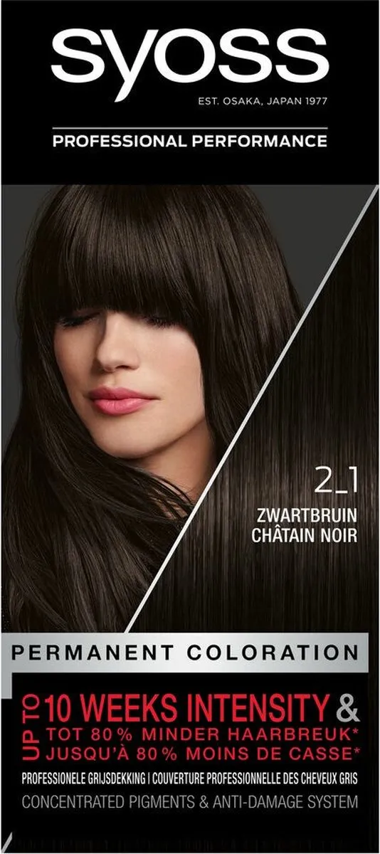 Syoss Color 2-1 Natuurlijk Zwart Bruin (1 stuk)