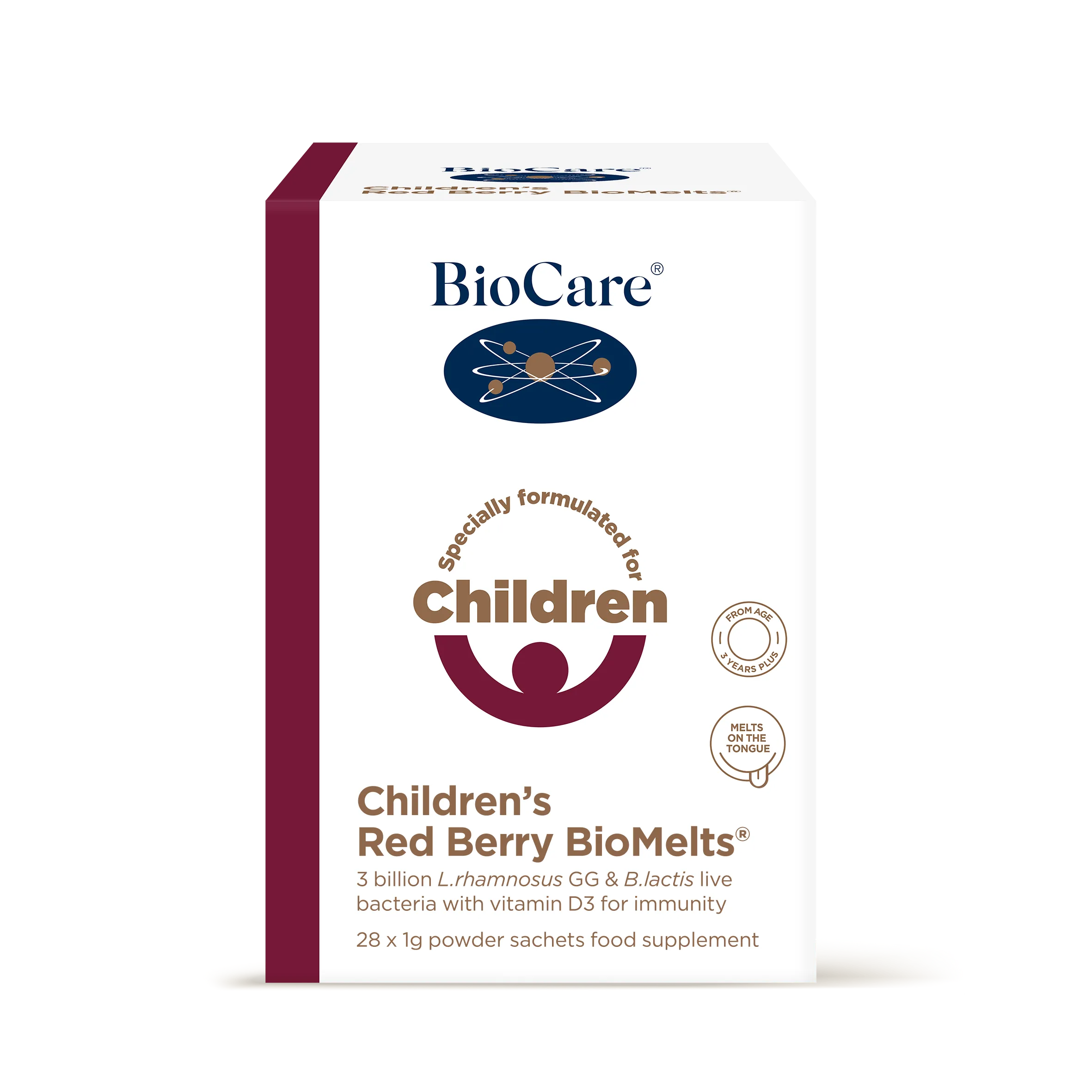 Biocare Rode Bessen Biomelts Voor Kinderen (28 zakjes)