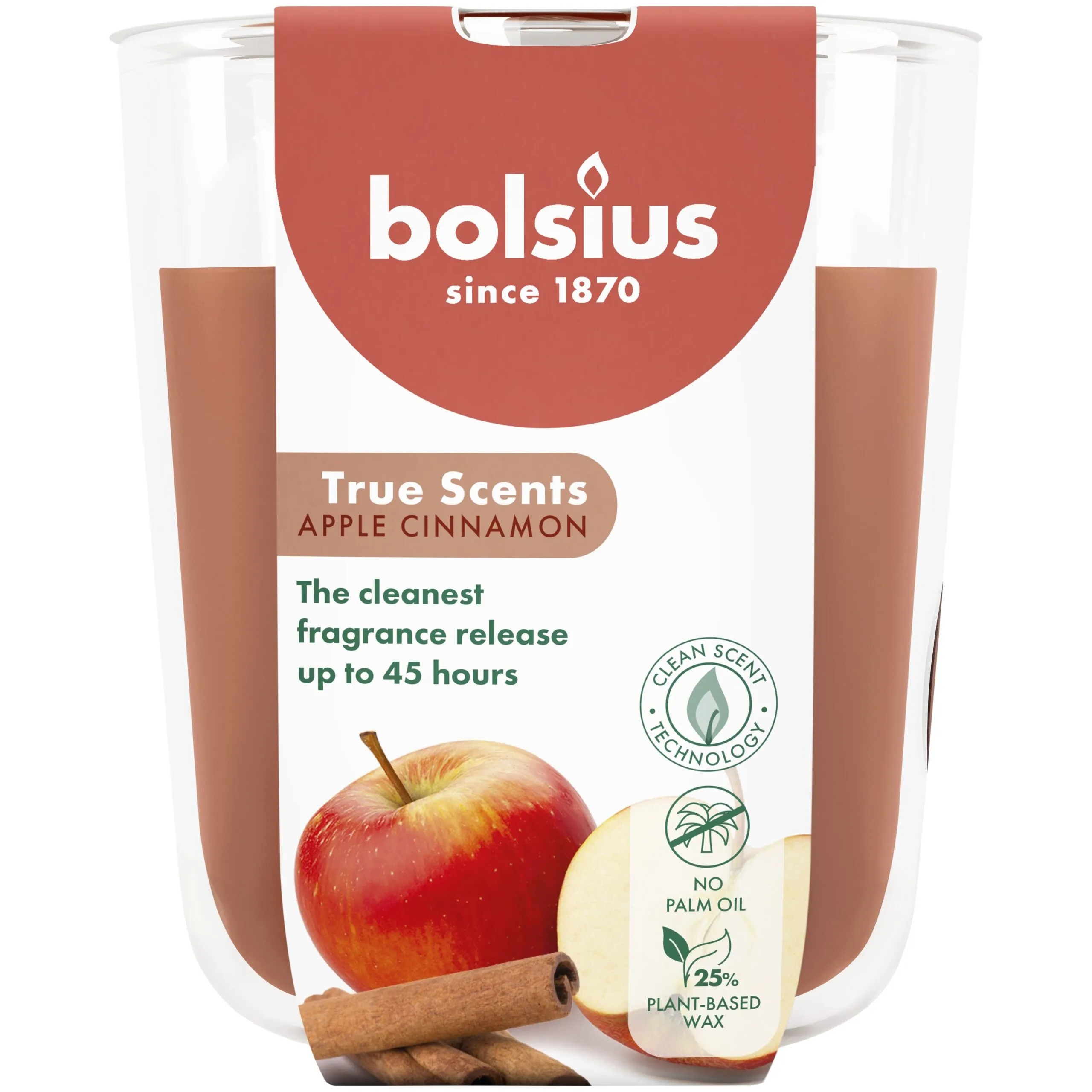 Bolsius True Scents Geurglas 97/85 Apple Cinnemon (1 stuk)