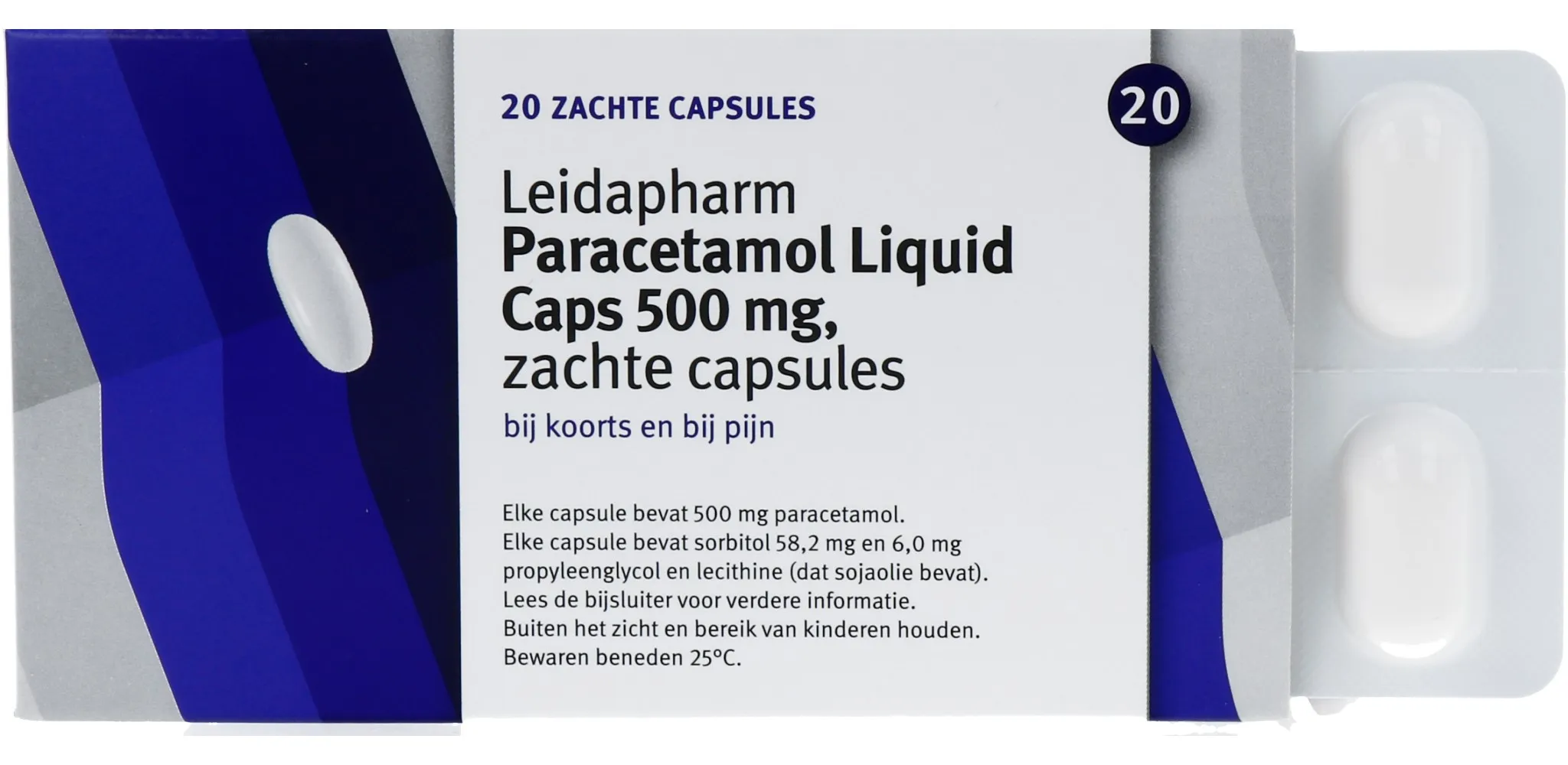 Leidapharm Paracetamol Liquid 500mg (20 capsules)