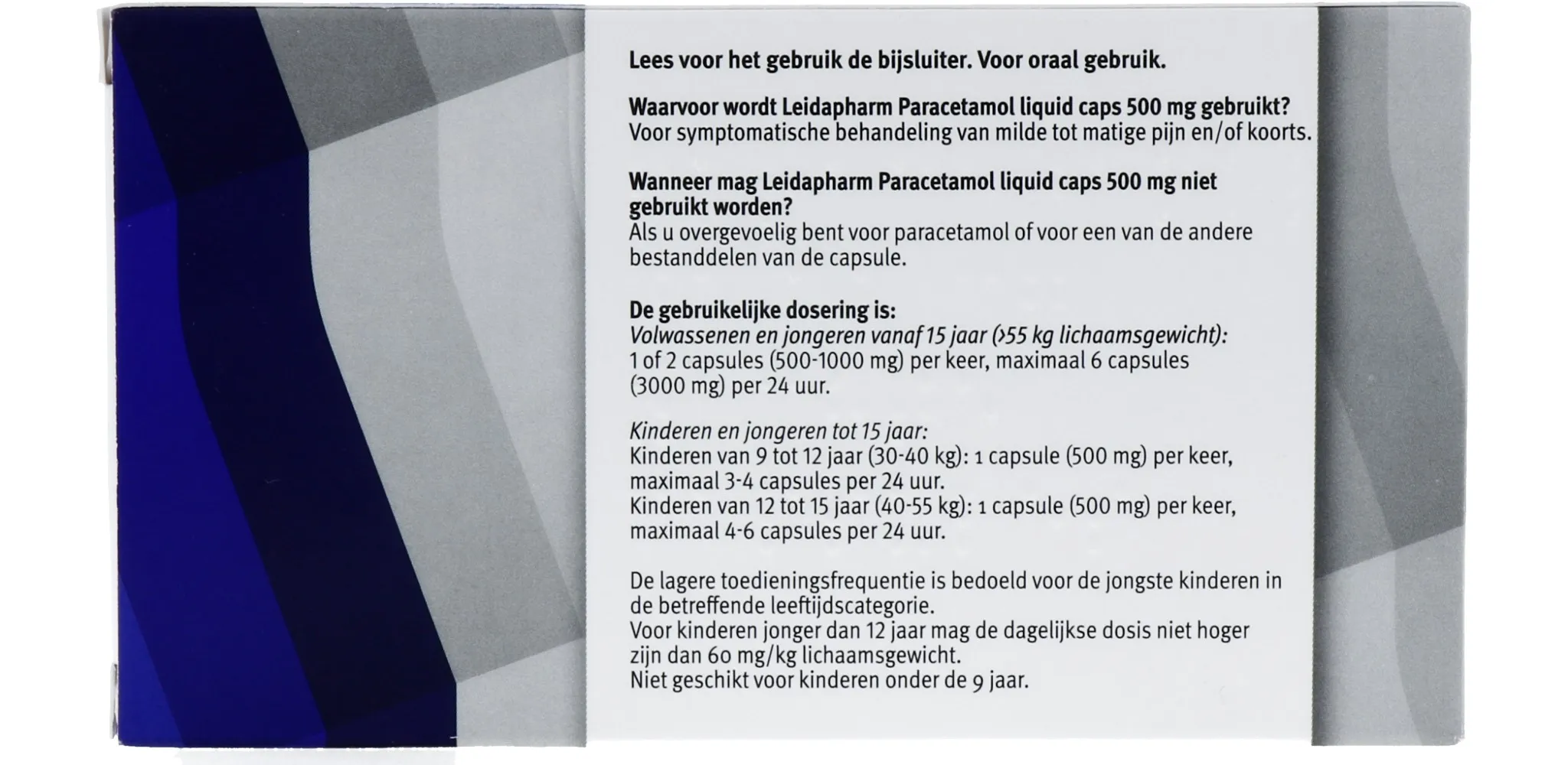 Leidapharm Paracetamol Liquid 500mg (20 capsules) - image 2