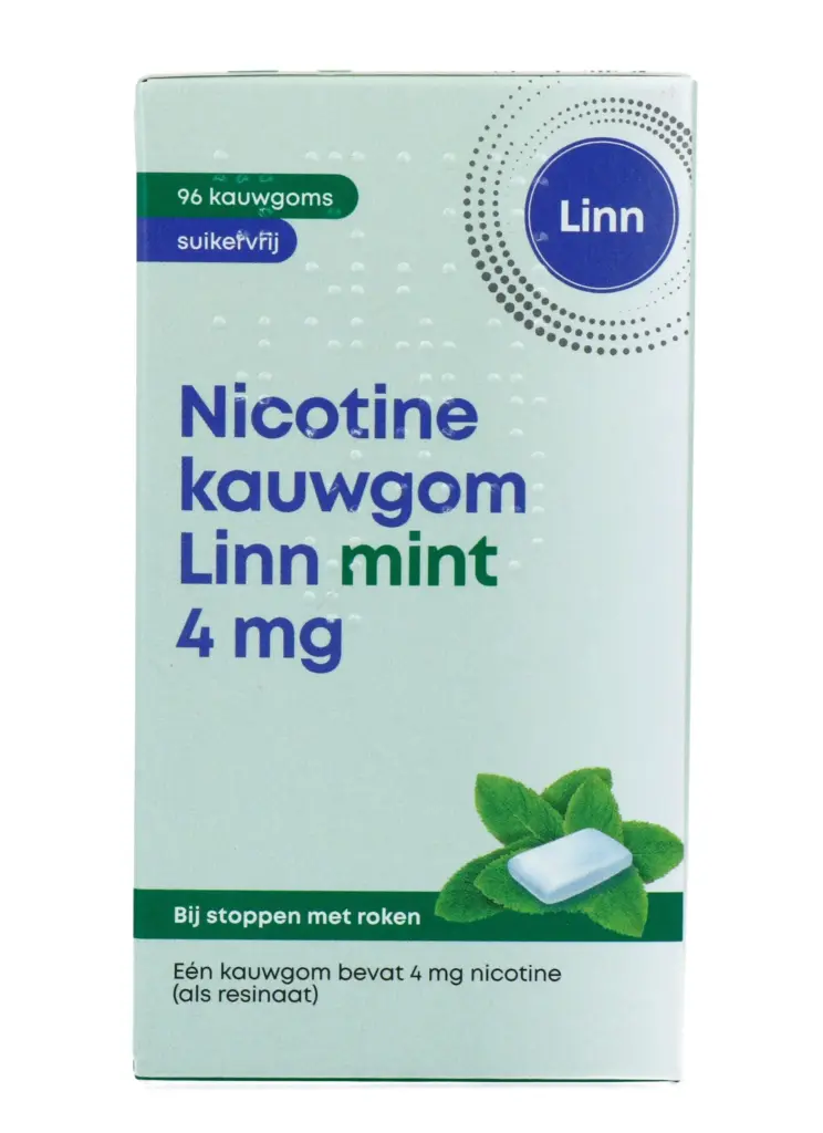 Linn Nicotine Kauwgom Mint 4Mg (96 stuks)