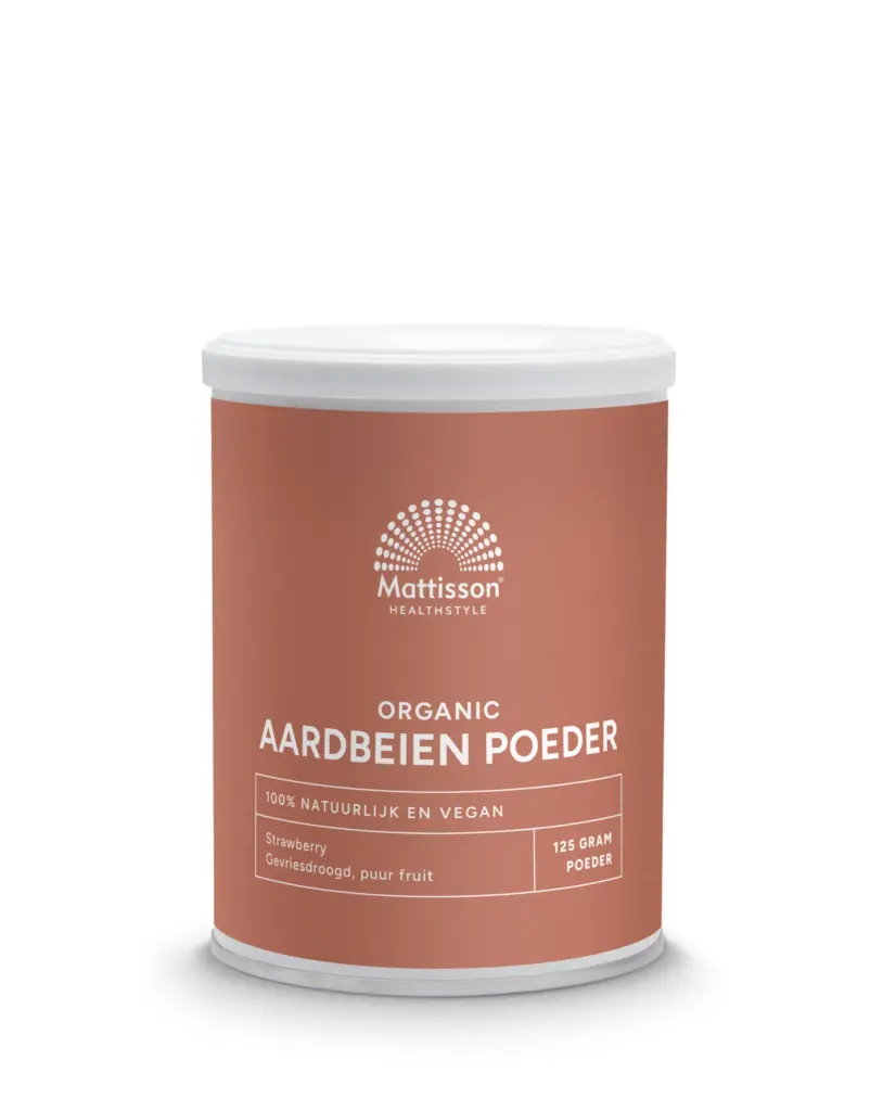 Mattisson Biologische Aardbeien Poeder Gevriesdroogd (125 gr)