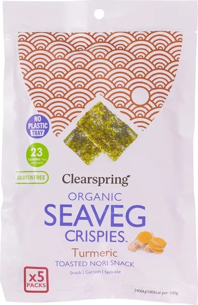 Clearspring Seaveg-Crispies Tumeric Multipack (20 gr)