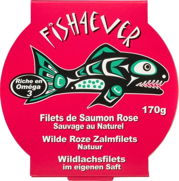 Fish 4 Ever Zalm Wilde Roze, In Water (170 gr)