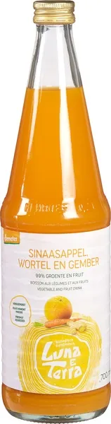 Luna E Terra Sinaasappelsap Met Wortel En Gember (700 ml)