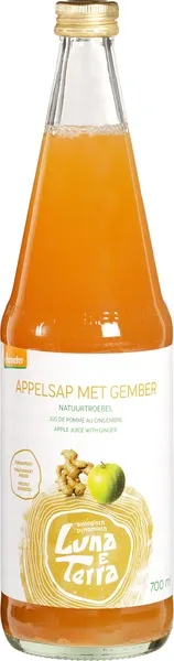 Luna E Terra Appelsap Met Gember, Natuurtroebel (700 ml)