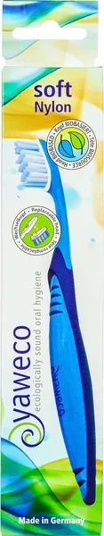 Yaweco Tandenborstel Nylon, Met Vervangende Kop, Soft (1 stuks)