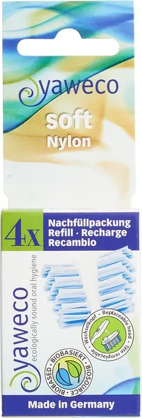 Yaweco Navul-Borstelkoppen Nylon, Soft (4 stuks)