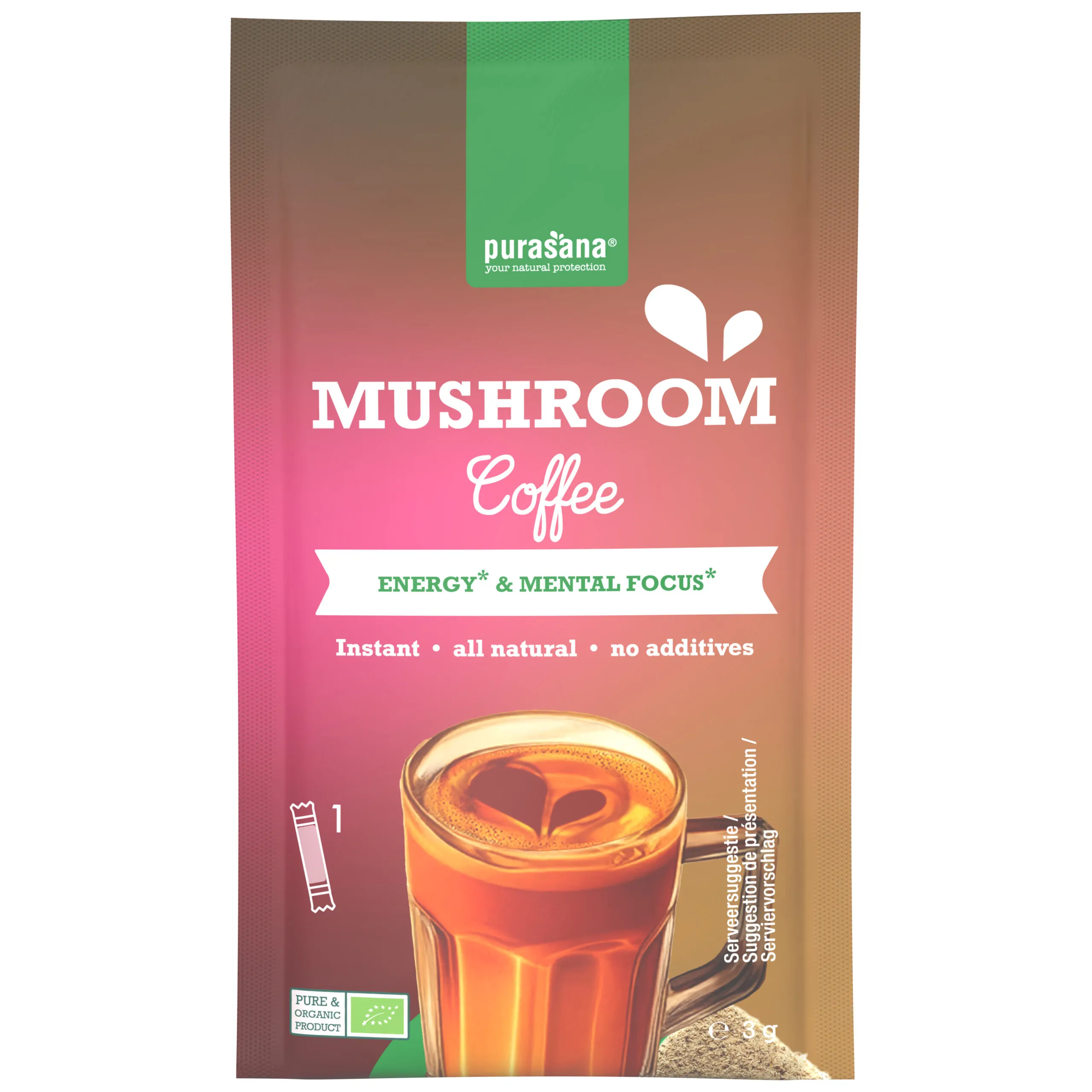 Purasana Mushroom Coffee Bio (6 x 3 gr) - image 6