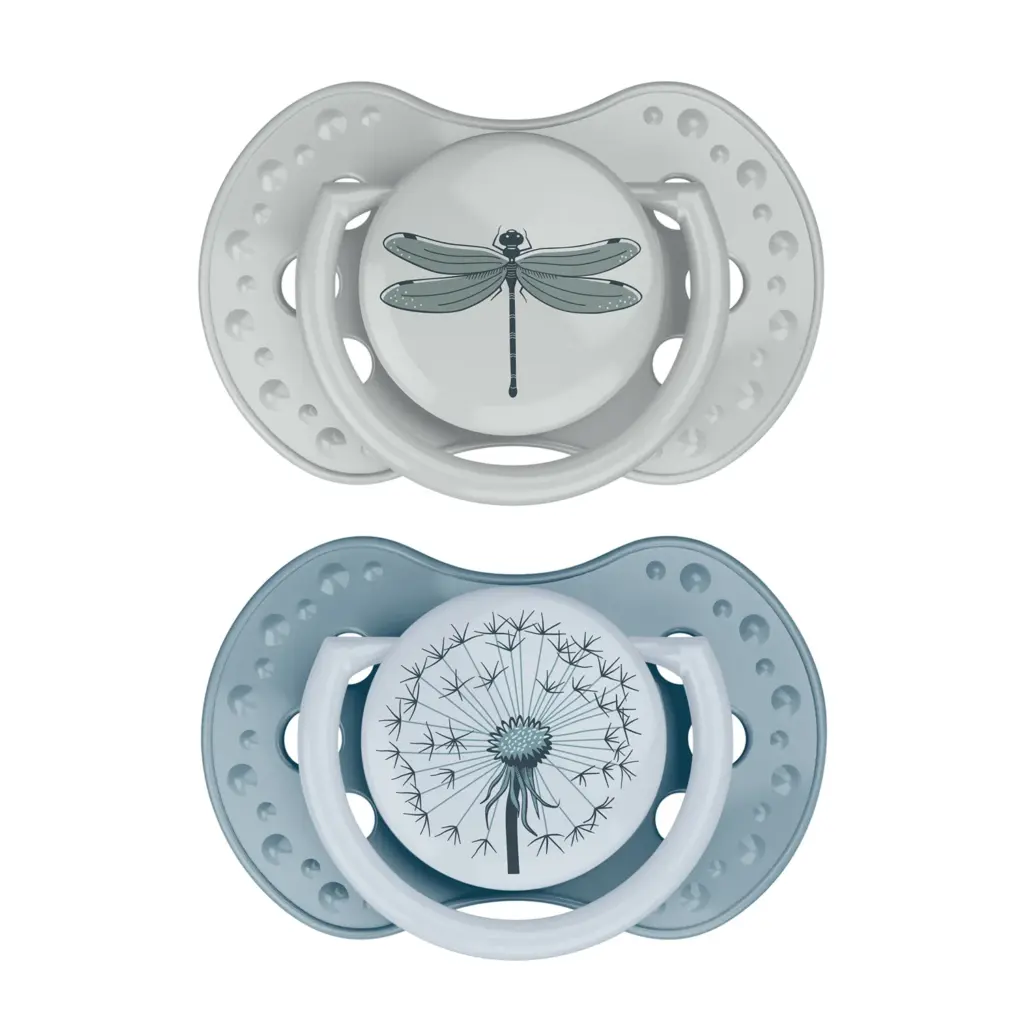 Difrax Fopspeen Dynamic 18+ maand Botanic Blue/Green (2 stuk)