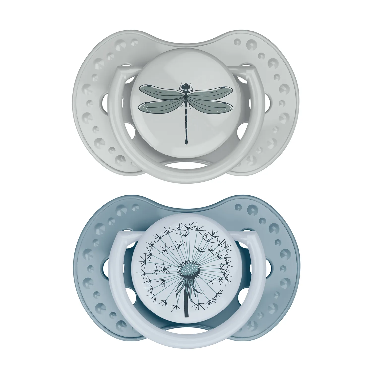 Difrax Fopspeen Dynamic 18+ maand Botanic Blue/Green (2 stuk)