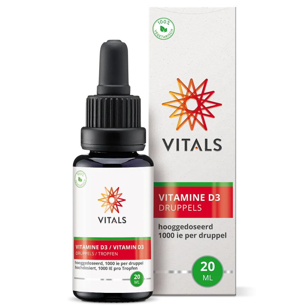 Vitals Vitamine D3 Druppels 1000 IE (20 ml)