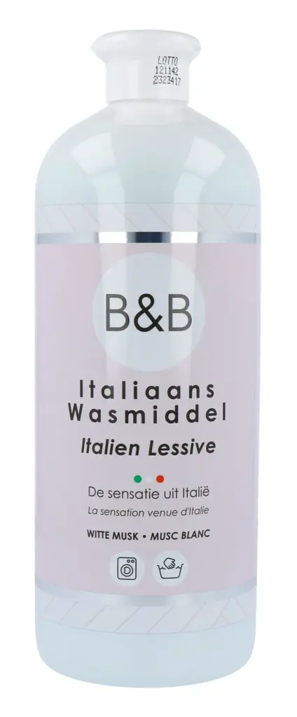 B&B Italiaans Wasmiddel Witte Musk (1000 ml)
