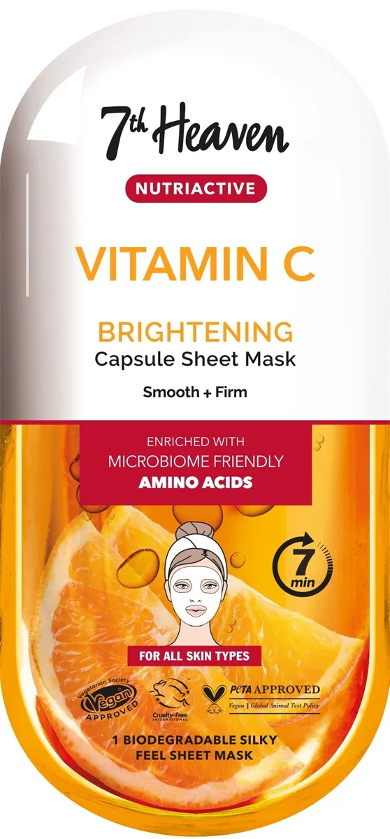 Montagne Jeunesse 7Th Heaven Mask Nutriactive Sheet Mask Vitamin C (1 stuk)