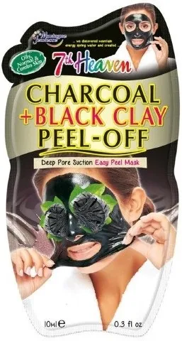 Montagne Jeunesse 7Th Heaven Mask Peel-Off Charcoal + Black Clay (1 stuk)