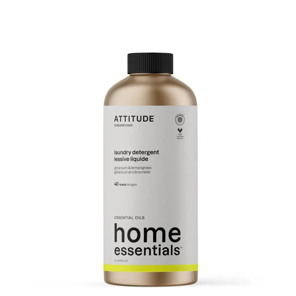 Attitude Home Essentials Wasmiddel Geranium & Citroengras Aluminium Fles (1000 ml)