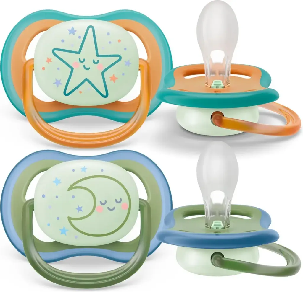 Avent Fopspeen 18M+ Ultra Air Night Ster/Maan (2 stuks)