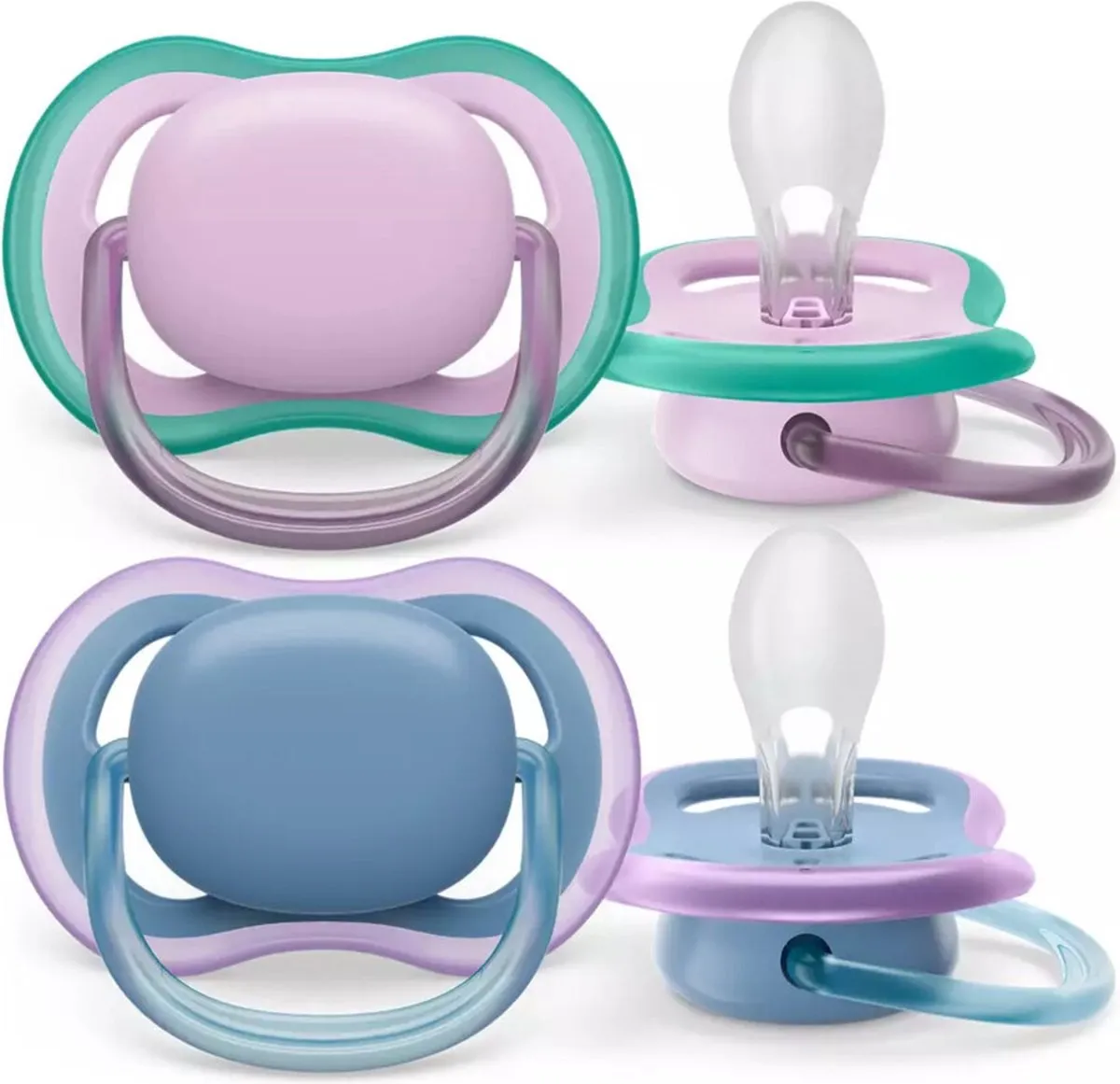 Avent Fopspeen 6-18M Ultra Air Lila Blauw (2 stuks)