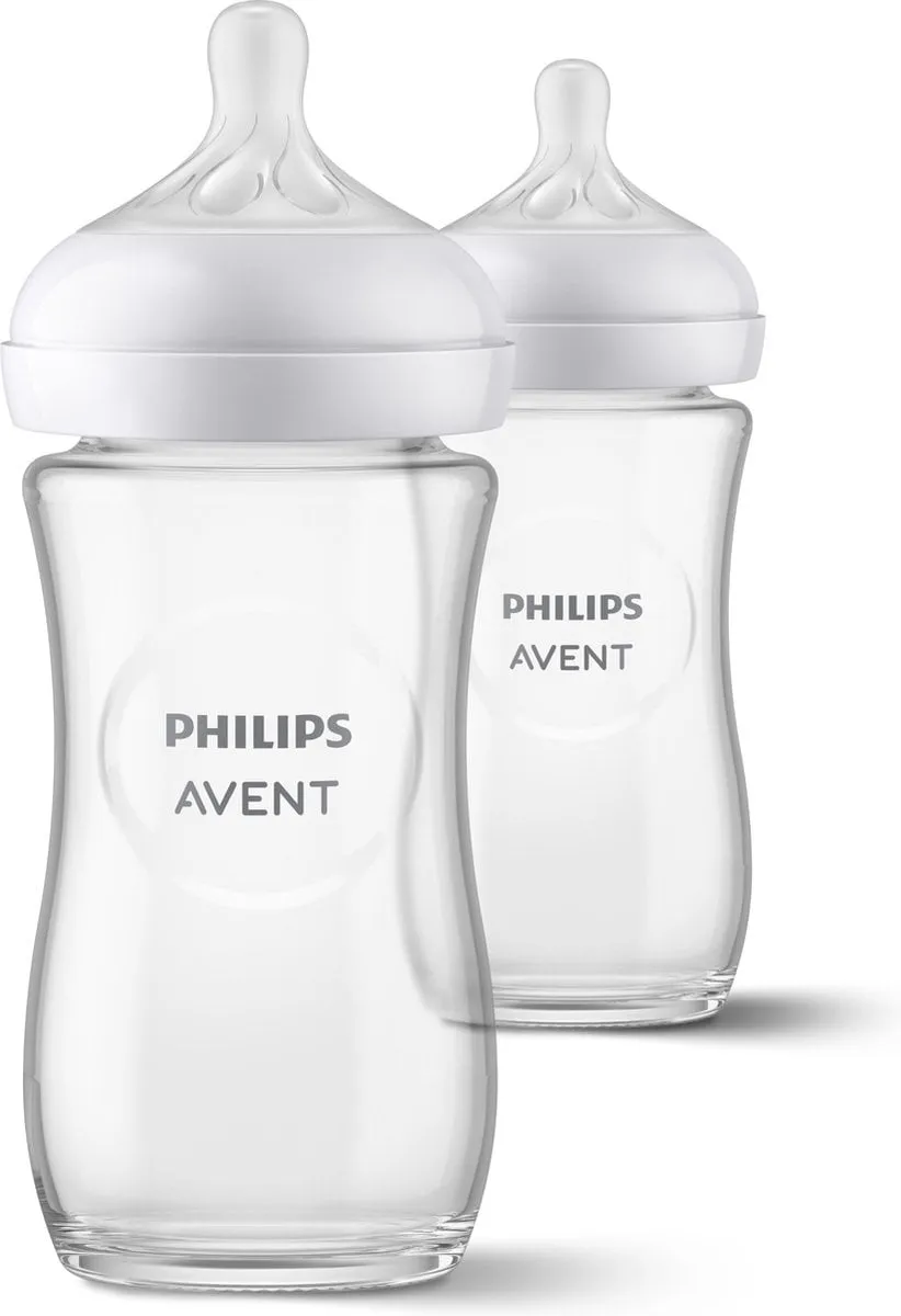 Avent Zuigfles Natural 3.0 Glas Duo (2 stuks)