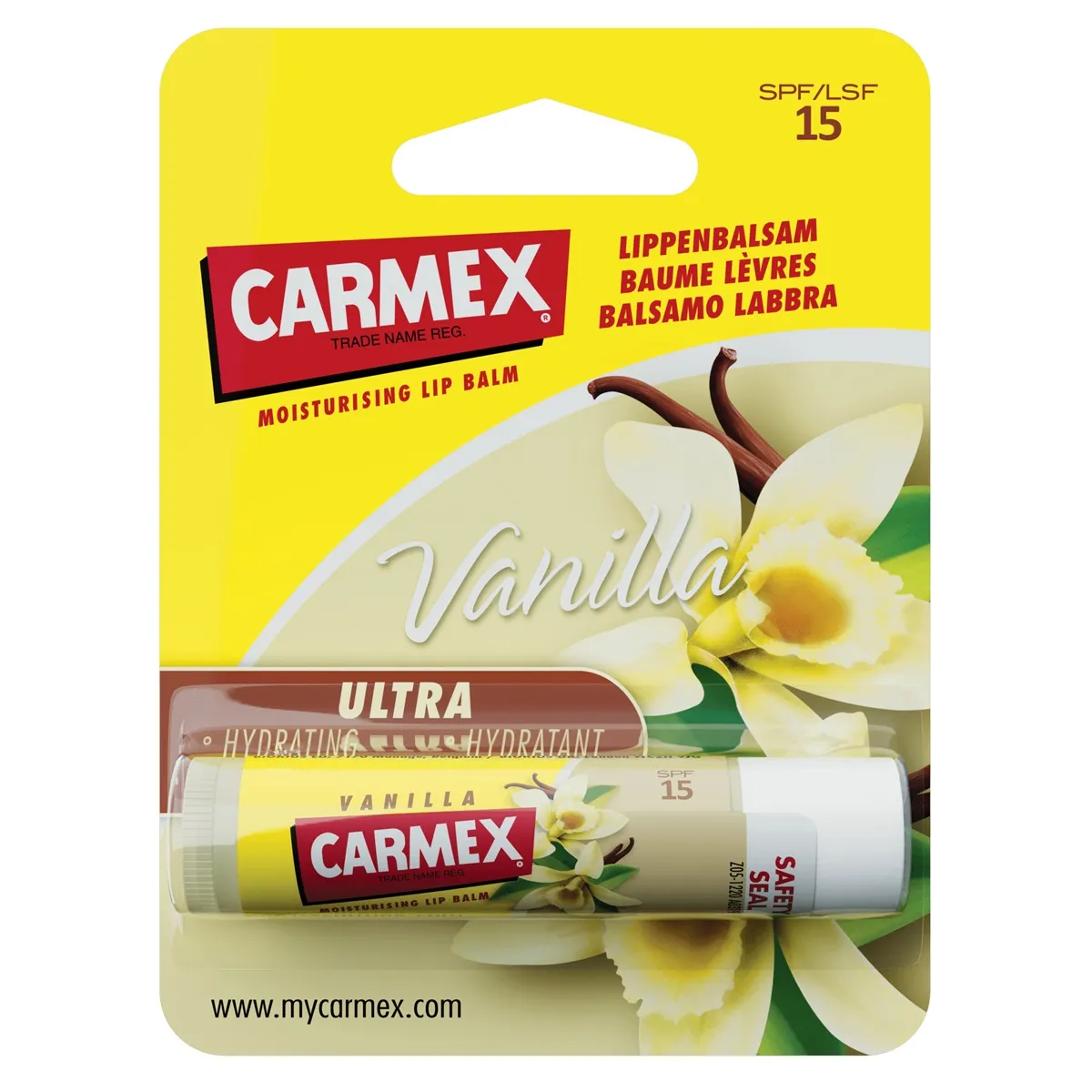 Carmex Lippenbalsem Vanilla Stick 15 Spf (4,25 gr)