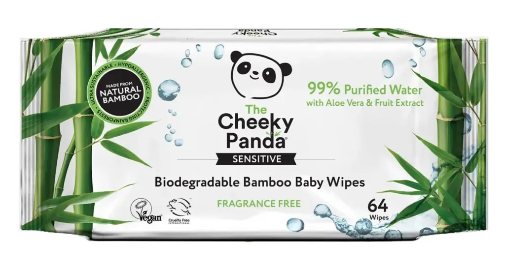 The Cheeky Panda Billendoekjes Bamboo (64 stuks)