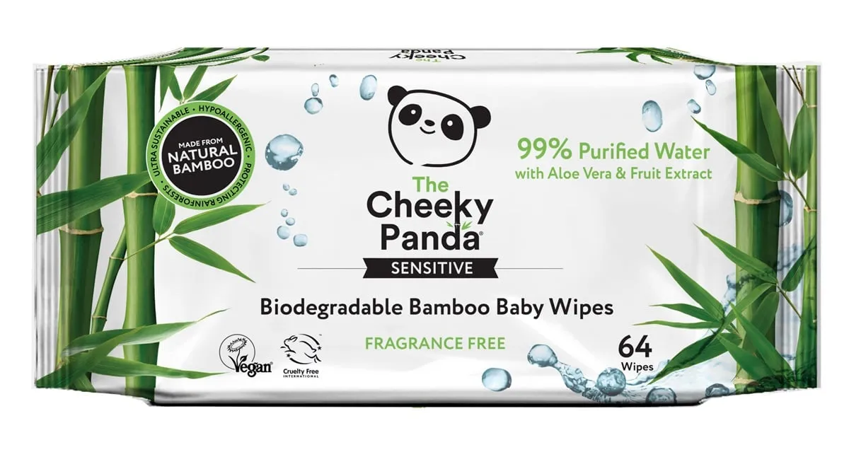 The Cheeky Panda Billendoekjes Bamboo (64 stuks)