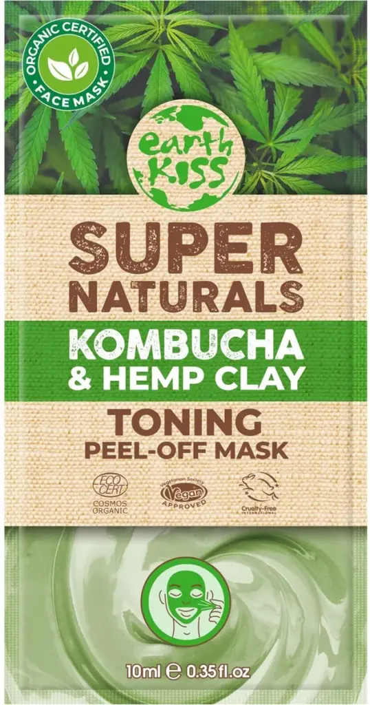 Earth Kiss Peel-Off Mask Kombucha & Hemp Clay (1 stuk)