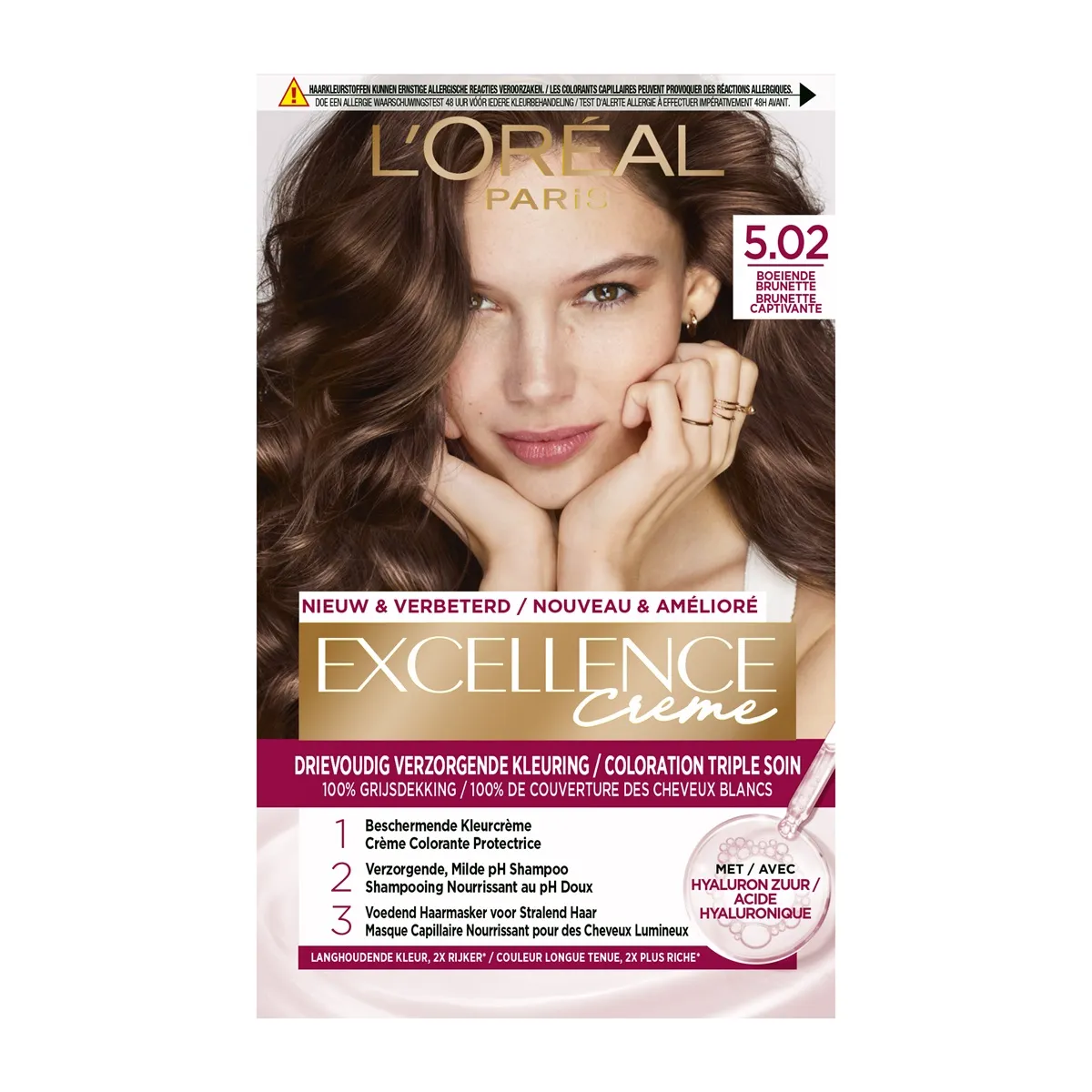 L'Oréal Excellence 5.02 Boeiende Brunette (1 stuk)