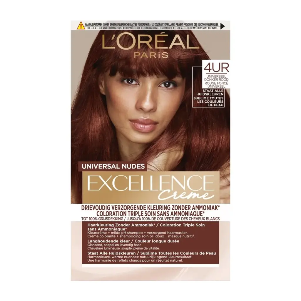 L'Oréal Excellence Creme 4Ur - Uni Donker Rood (1 stuk)