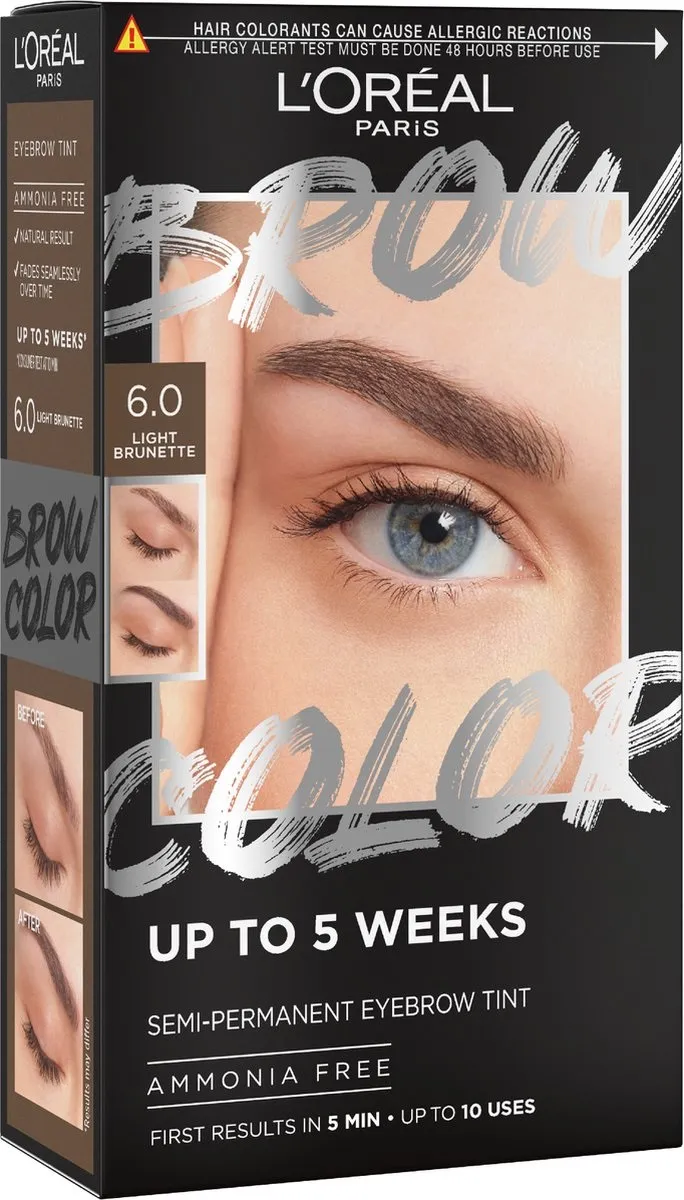 L'Oréal Eyebrow Brow Tint Kit 6.0 Light Brunette (1 stuk)