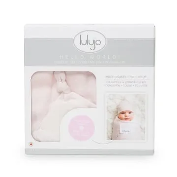Lulujo Hello World Swaddle&Hat | Pink (1 set)