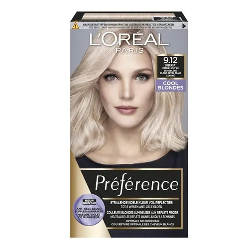 L'Oréal Paris Preference Cool Blondes 9.12 Siberia Extra Licht As Beige (1 stuk)