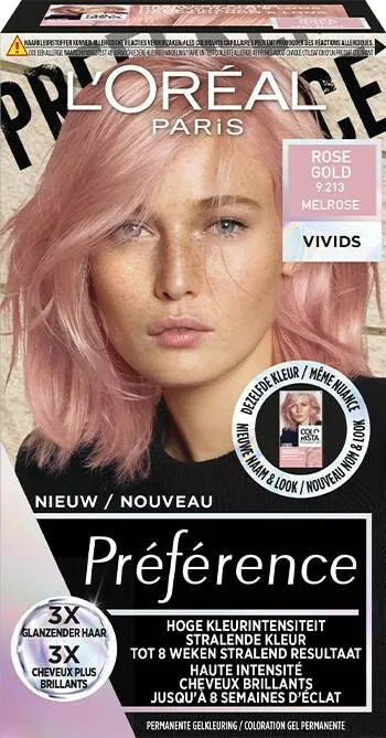L'Oréal Paris Preference Vivids 9.213 Rose Gold (1 stuk)