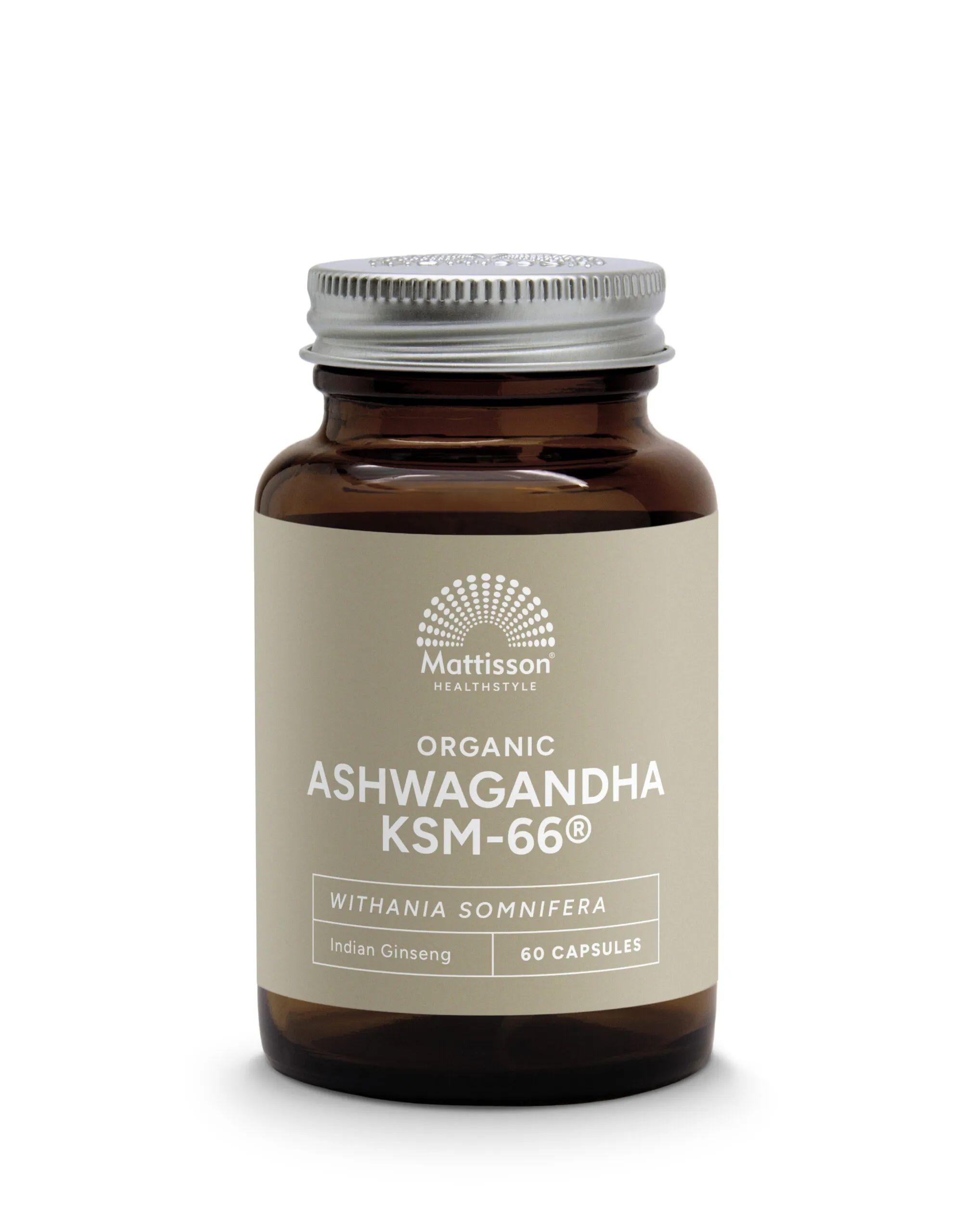 Mattisson Organic Ashwagandha Ksm-66 300Mg Met Bioperine (60 capsules)
