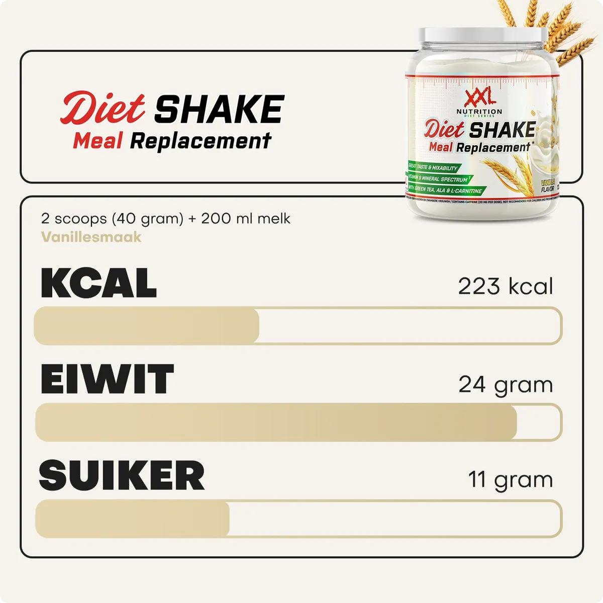 XXL Nutrition Diet Shake Chocolade (480 gr) - image 2