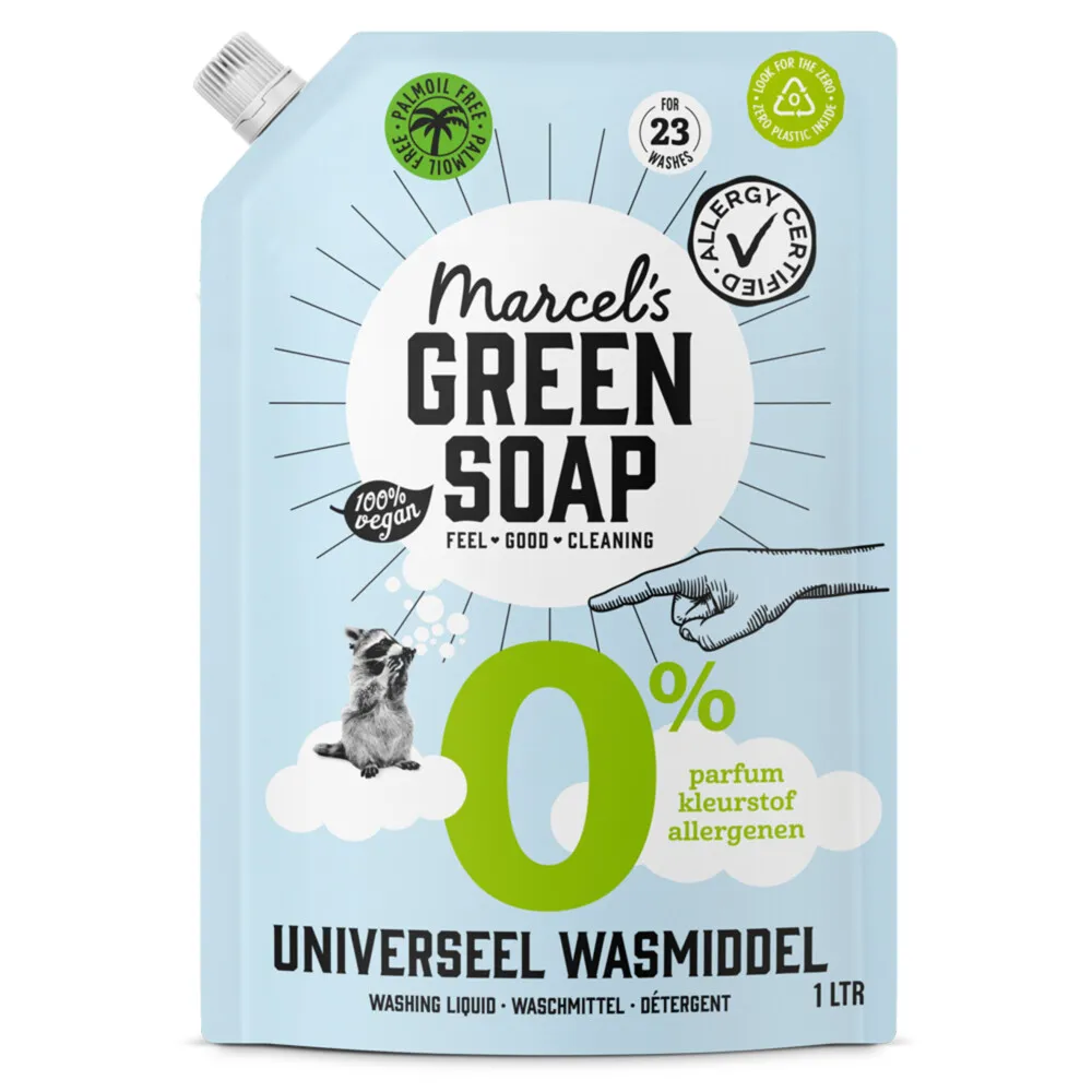 Marcel's Green Soap Wasmiddel Universeel 0% Navulling (1000 ml)