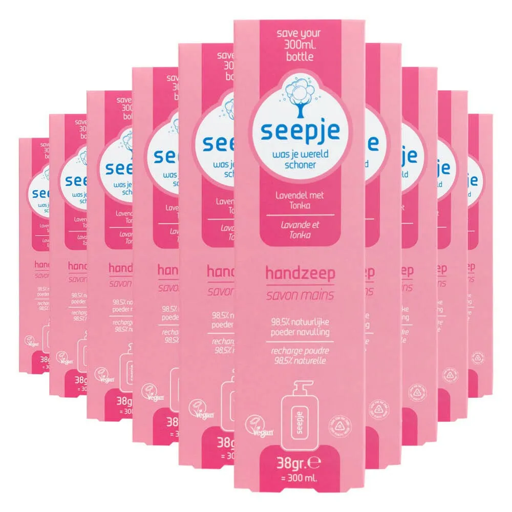 Seepje Handzeep Navulling Lavendel en Tonka (8 x 38 gr)