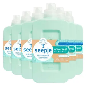 Seepje Vloeibaar Wasmiddel Universeel Sprankelende Jasmijn (6 x 1000 ml)