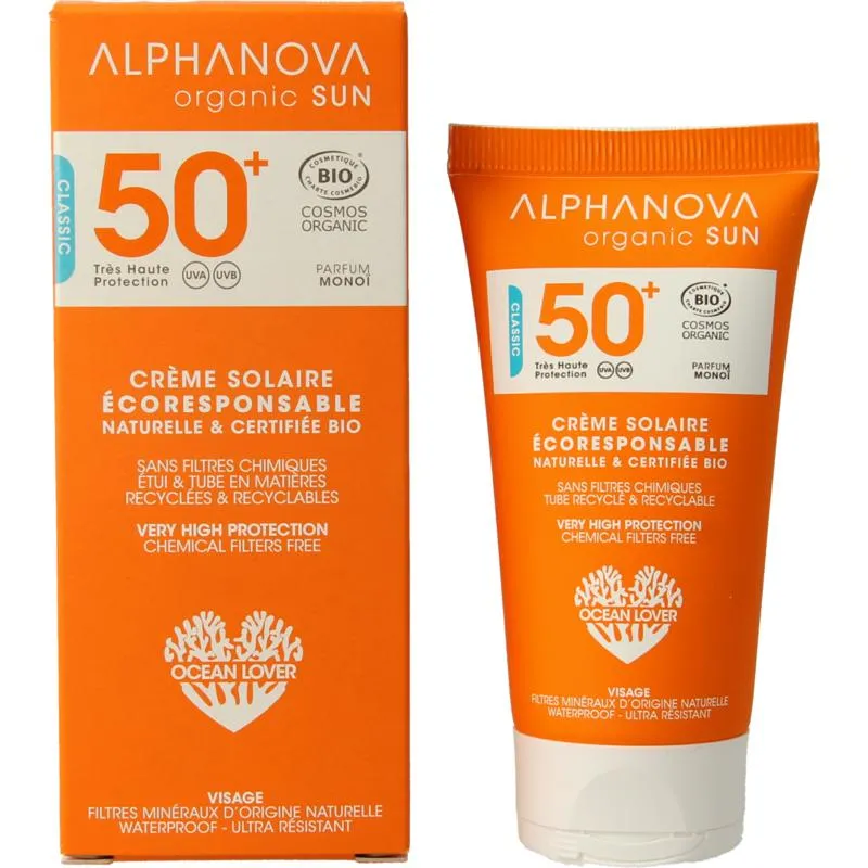 Alphanova Sun Sunscreen Face Spf50+ Bio (50 gr)