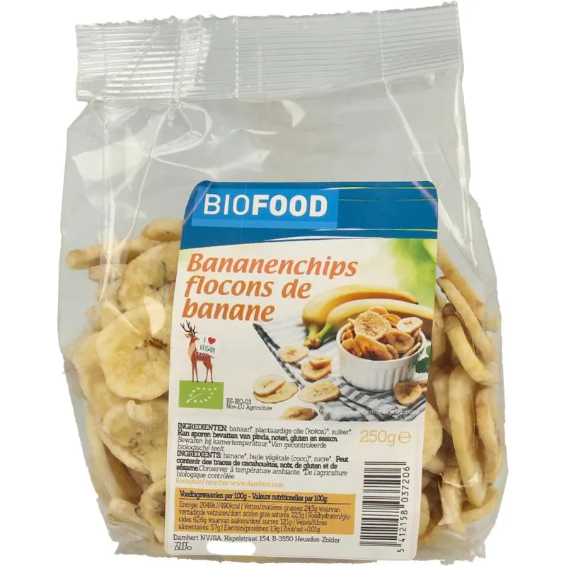 Biofood Bananenchips Bio (250 gr)