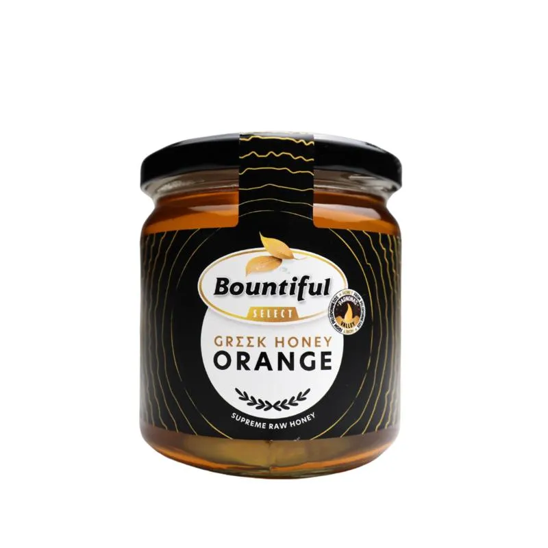 Bountiful Griekse Rauwe Honing Orange/Sinaasappel (500 gr)