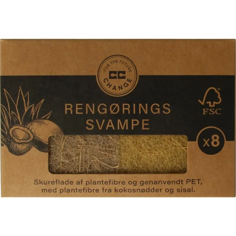 Cc Hansen Kleine Schuursponsjes Plantenvezels Uit Kokosnoot (8 stuks)