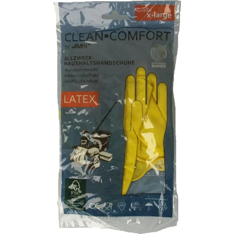 Clean-Comfort Huishoudhandschoen Geel Maat Xl (1 paar)