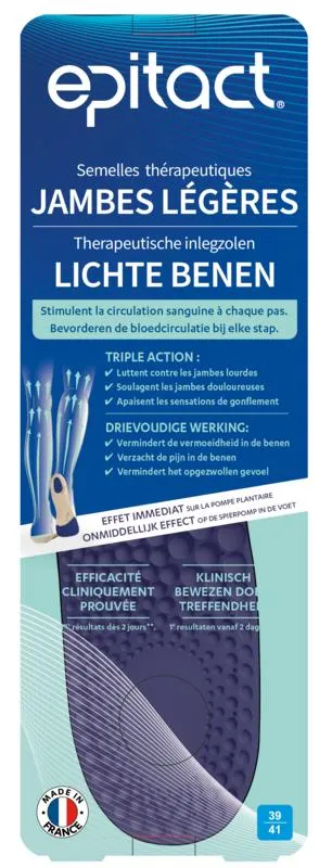 Epitact Inlegzolen Lichte Benen 39-41 (1 paar)
