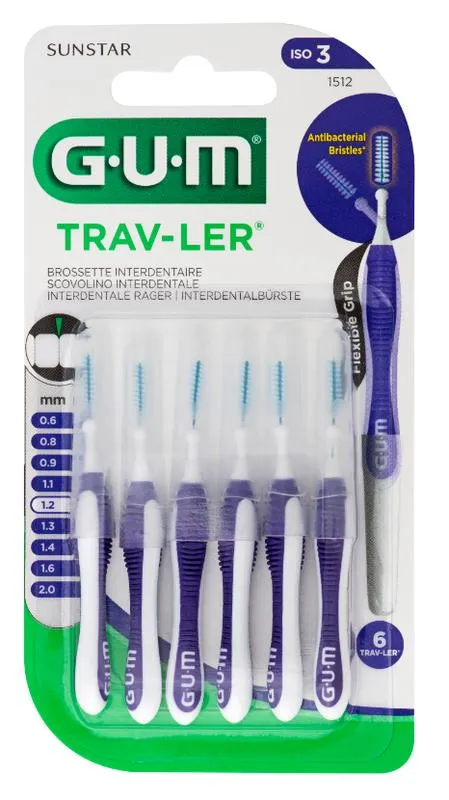 Gum Trav-Ler Ragers 1.2 Mm Paars (6 stuks)