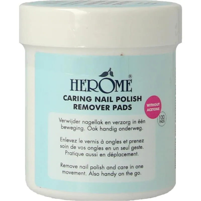 Herome Nagellak Remover Pads Caring (100 stuks)