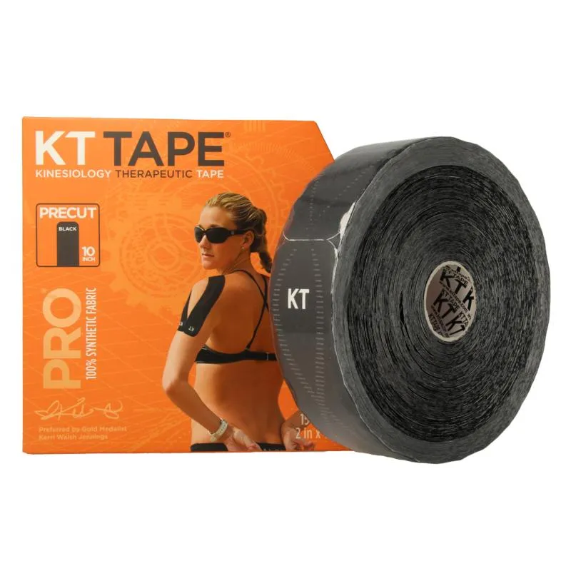 Kt Tape Jumbo Pro Roll 38 Meter 150 Strips Zwart Precut (1 stuk)