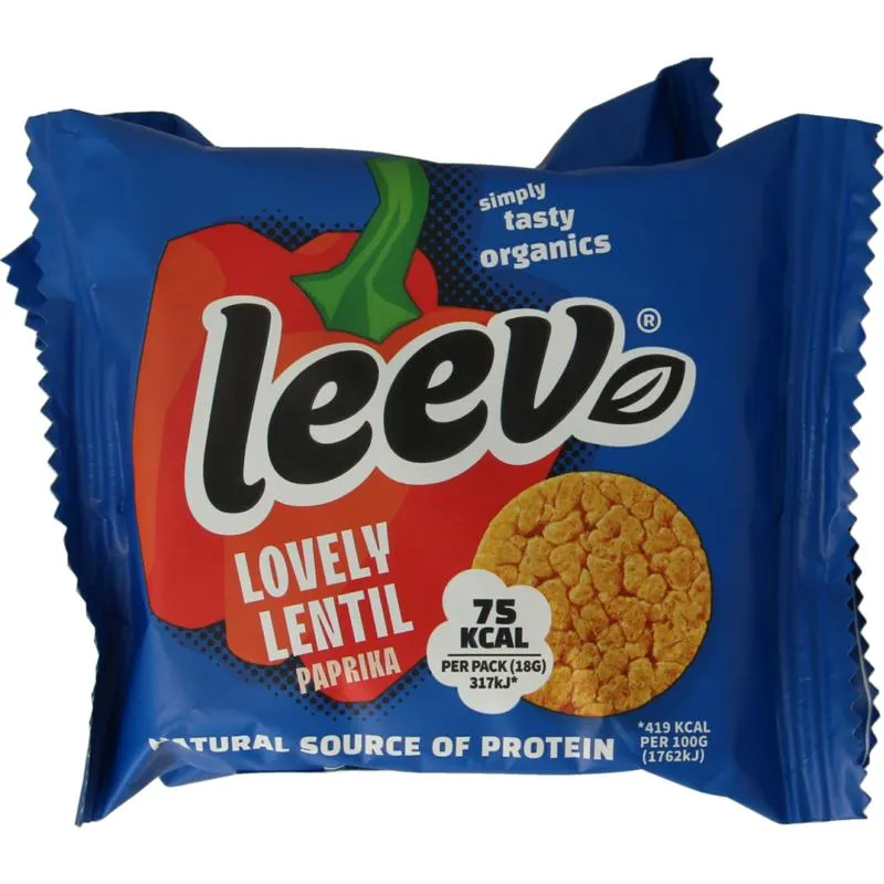 Leev Lovely Lentil Cakes Paprika Bio (54 gr)