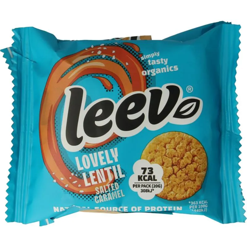 Leev Lovely Lentil Cakes Caramel Bio (60 gr)